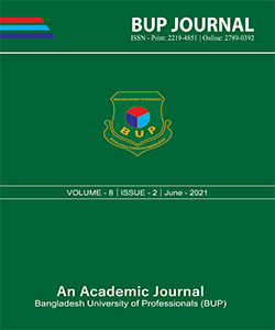  BUP JOURNAL, Volume - 8, Issue - 2, June - 2021